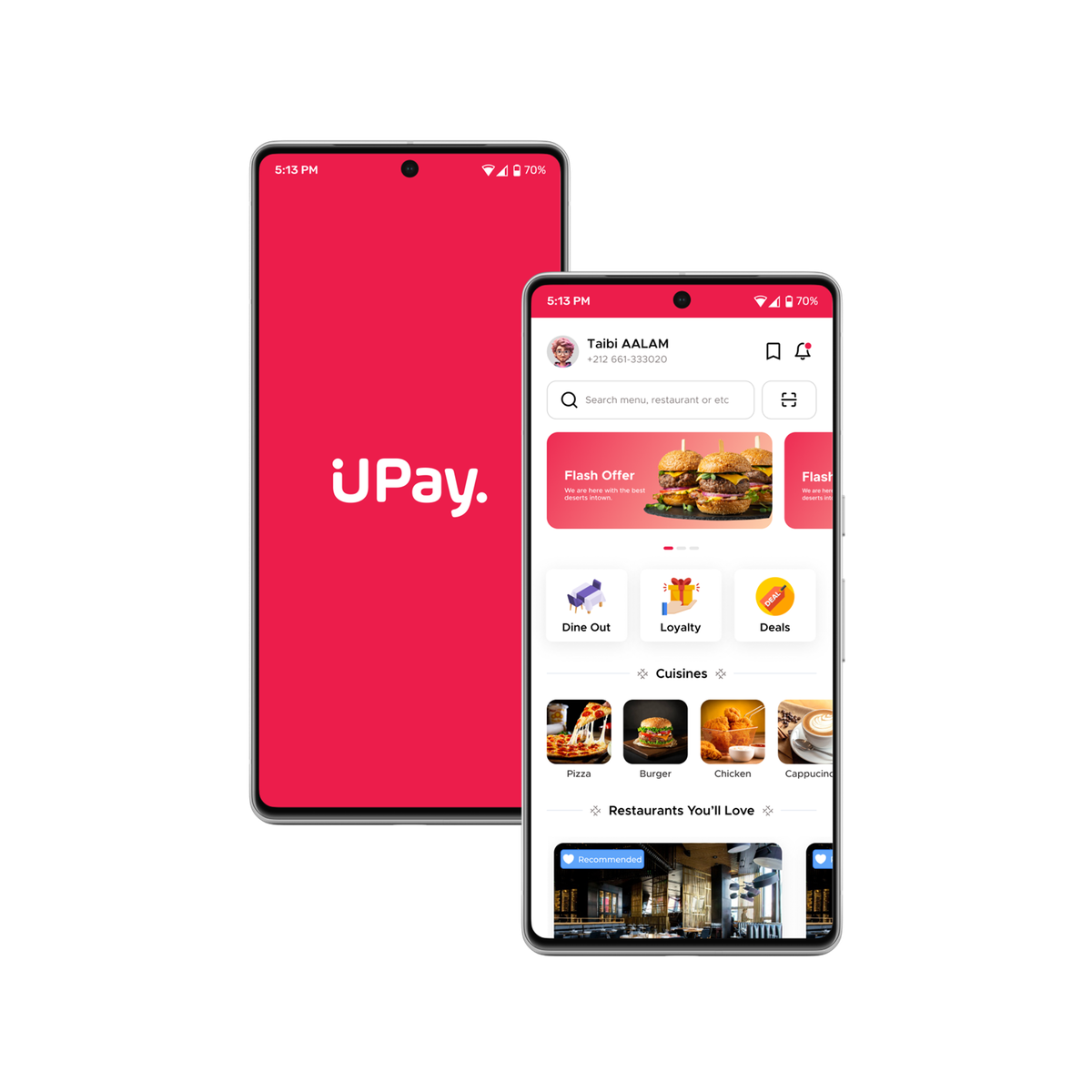 UPay app download screen with account setup